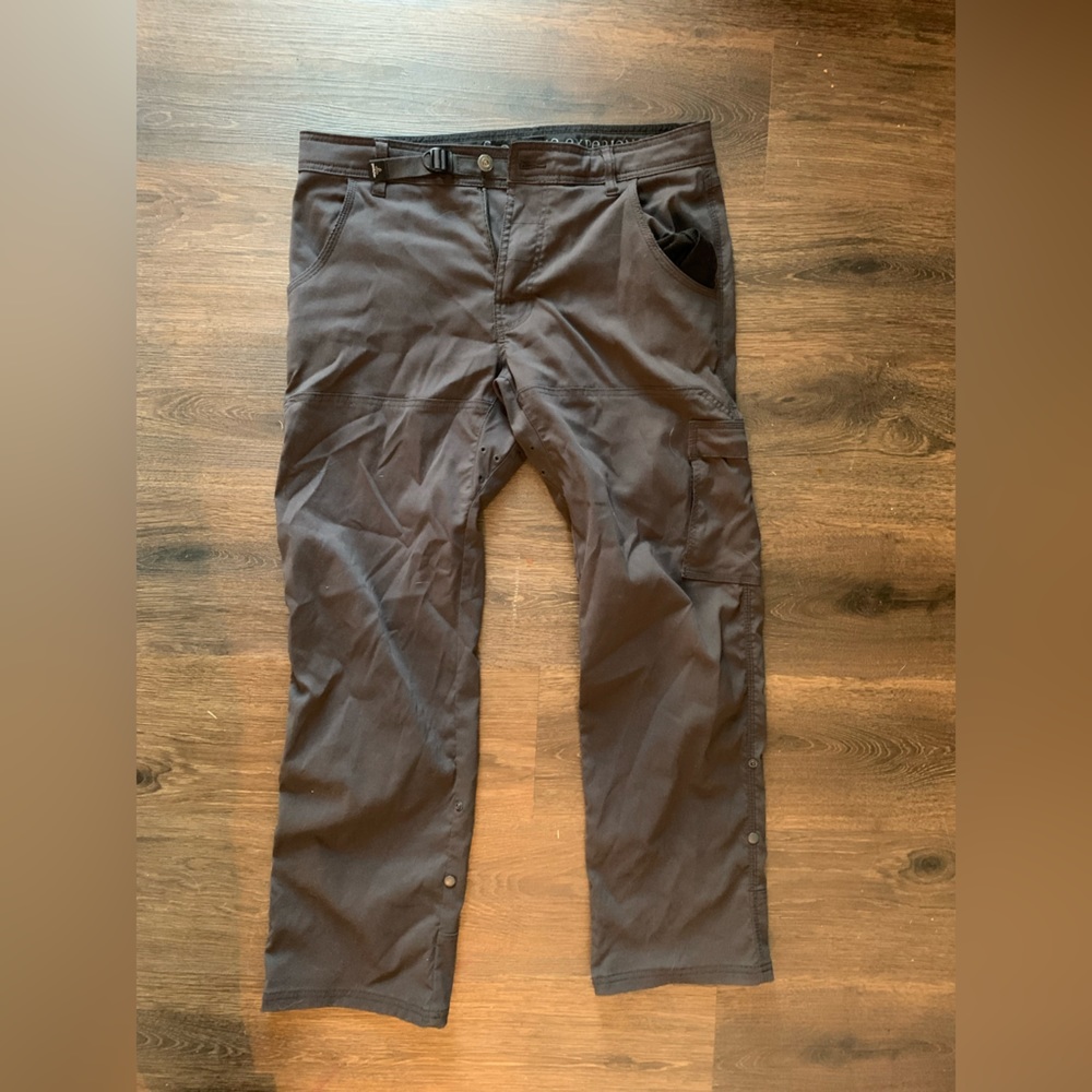 Prana Breath Pants 32x30 Gray Built in Belt